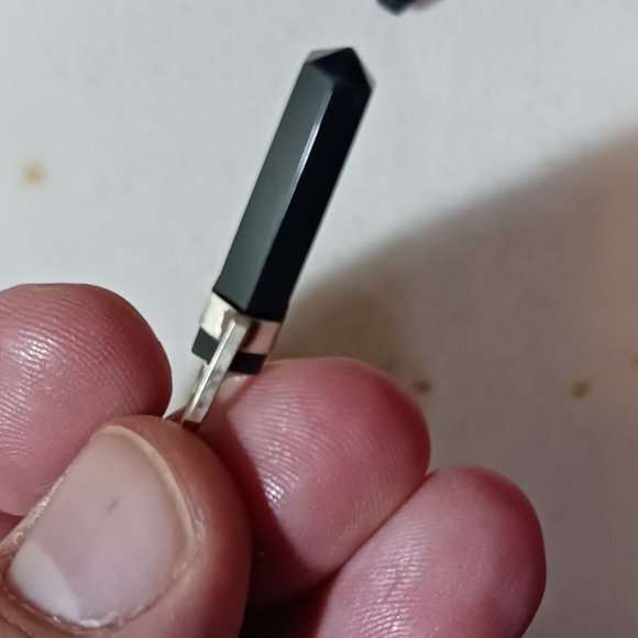 Hand Crafted 90s Vintage Sterling Silver and Onyx Earrings - Picture 5 of 8